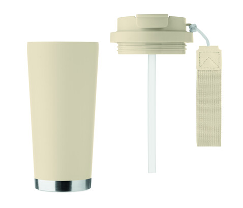Doppelwandiger Trinkbecher 500m - Beige bedrucken, Art.-Nr. MO2662-13 Doppelwandiger Trinkbecher 500m - Beige bedrucken, Art.-Nr. MO2662-13