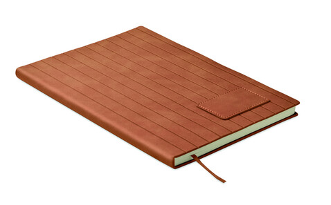 DIN A5 Smokey Notizbuch PU - Braun bedrucken, Art.-Nr. MO2663-01