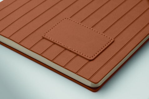 DIN A5 Smokey Notizbuch PU - Braun bedrucken, Art.-Nr. MO2663-01