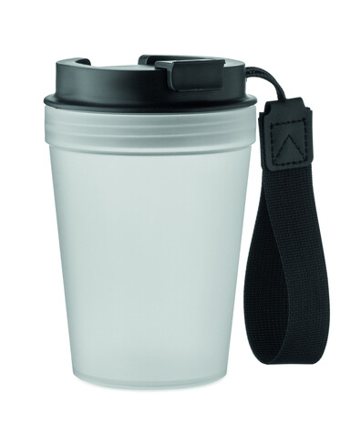 Einwandiger Becher 300 ml - Transparent Weiß bedrucken, Art.-Nr. MO2670-26 Einwandiger Becher 300 ml - Transparent Weiß bedrucken, Art.-Nr. MO2670-26