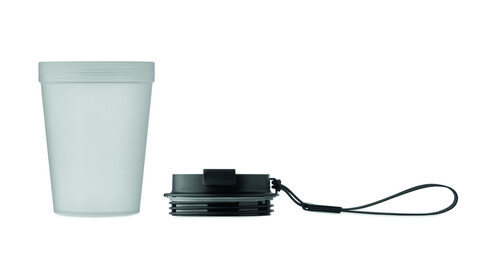 Einwandiger Becher 300 ml - Transparent Weiß bedrucken, Art.-Nr. MO2670-26 Einwandiger Becher 300 ml - Transparent Weiß bedrucken, Art.-Nr. MO2670-26