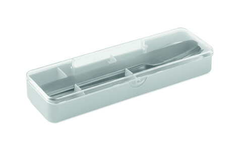 Besteck-Set Edelstahl - Grau bedrucken, Art.-Nr. MO2677-07