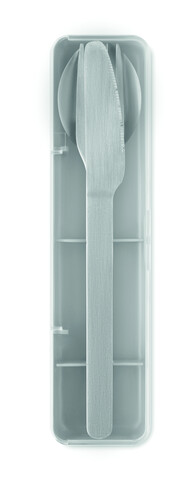 Besteck-Set Edelstahl - Grau bedrucken, Art.-Nr. MO2677-07