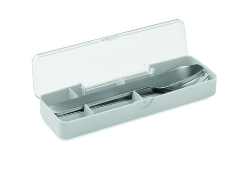 Besteck-Set Edelstahl - Grau bedrucken, Art.-Nr. MO2677-07