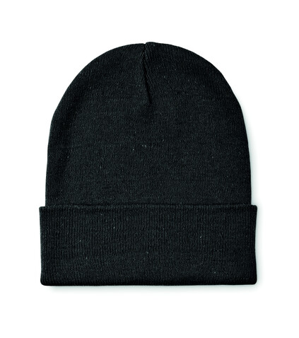 Beanie mit Bündchen - Schwarz bedrucken, Art.-Nr. MO2705-03 Beanie mit Bündchen - Schwarz bedrucken, Art.-Nr. MO2705-03