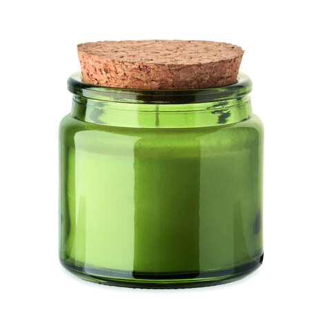 Kerze aus Pflanzenwachs 70g - Grün bedrucken, Art.-Nr. MO2707-09