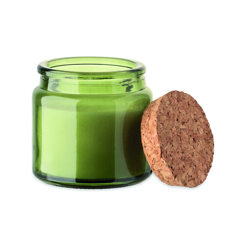Kerze aus Pflanzenwachs 70g - Grün bedrucken, Art.-Nr. MO2707-09