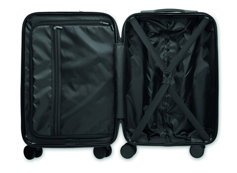 20" Hartschalen-Trolley ABS - Schwarz bedrucken, Art.-Nr. MO2742-03