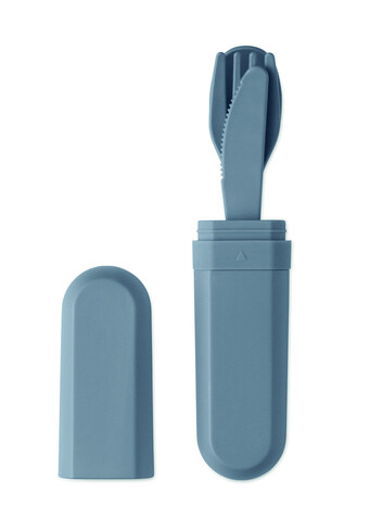 Besteck-Set PLA - Petrol bedrucken, Art.-Nr. MO2743-20