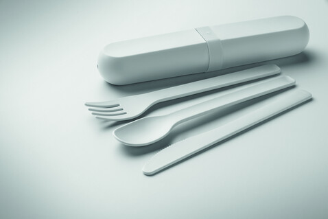 Besteck-Set PLA - Weiß bedrucken, Art.-Nr. MO2743-06 Besteck-Set PLA - Weiß bedrucken, Art.-Nr. MO2743-06