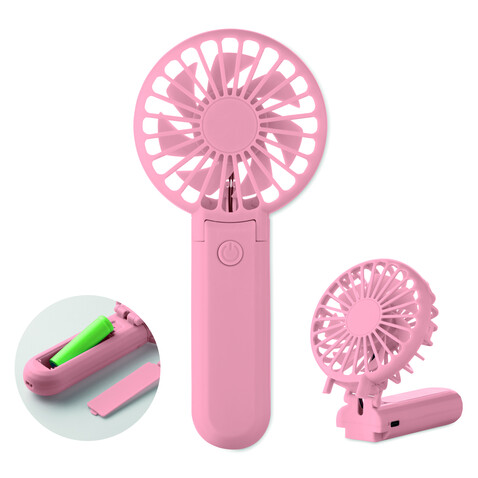 Klappbarer Ventilator - Babyrosa bedrucken, Art.-Nr. MO2779-11