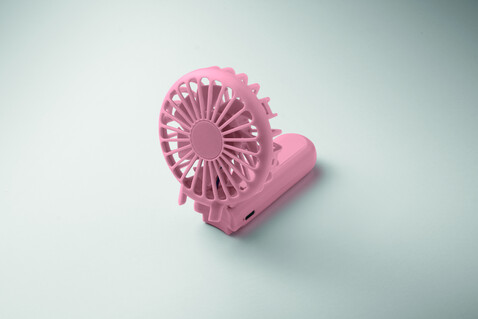Klappbarer Ventilator - Babyrosa bedrucken, Art.-Nr. MO2779-11