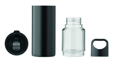 2in1 Flasche 610ml - Schwarz bedrucken, Art.-Nr. MO2789-03 2in1 Flasche 610ml - Schwarz bedrucken, Art.-Nr. MO2789-03