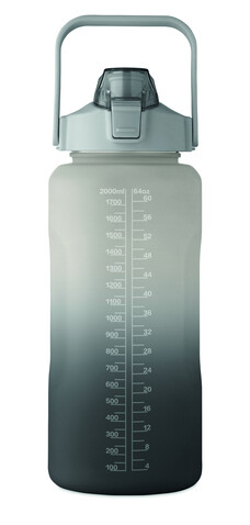 RPET-Trinkflasche 2000ml - Schwarz bedrucken, Art.-Nr. MO2791-03 RPET-Trinkflasche 2000ml - Schwarz bedrucken, Art.-Nr. MO2791-03