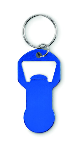 Schlüsselring mit Kapselheber - Blau bedrucken, Art.-Nr. MO2793-04