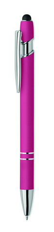 Druckkugelschreiber mit Stylus - Fuchsie bedrucken, Art.-Nr. MO2798-38