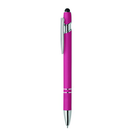 Druckkugelschreiber mit Stylus - Fuchsie bedrucken, Art.-Nr. MO2798-38
