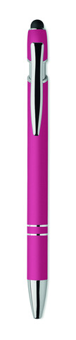 Druckkugelschreiber mit Stylus - Fuchsie bedrucken, Art.-Nr. MO2798-38