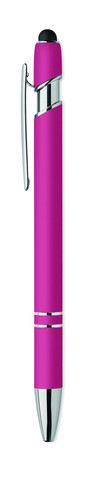 Druckkugelschreiber mit Stylus - Fuchsie bedrucken, Art.-Nr. MO2798-38