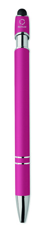 Druckkugelschreiber mit Stylus - Fuchsie bedrucken, Art.-Nr. MO2798-38