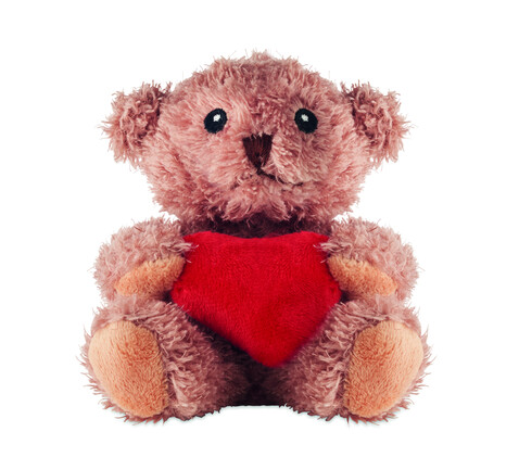 Teddybär mit Herz - Rot bedrucken, Art.-Nr. MO2802-05