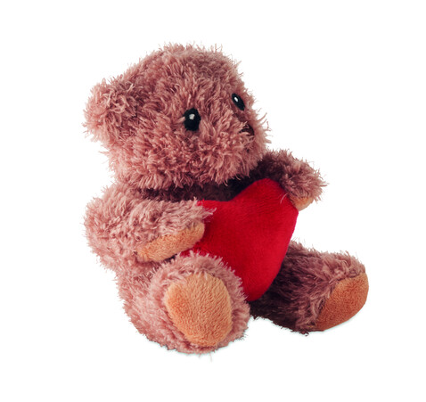 Teddybär mit Herz - Rot bedrucken, Art.-Nr. MO2802-05