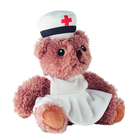 Teddybär Krankenschwester - Weiß bedrucken, Art.-Nr. MO2839-06 Teddybär Krankenschwester - Weiß bedrucken, Art.-Nr. MO2839-06