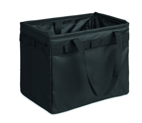 Faltbarer RPET-Organizer - Schwarz bedrucken, Art.-Nr. MO2855-03