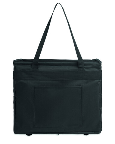 Faltbarer RPET-Organizer - Schwarz bedrucken, Art.-Nr. MO2855-03