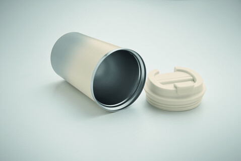 Doppelwandiger Becher 350 ml - Grau bedrucken, Art.-Nr. MO2885-07