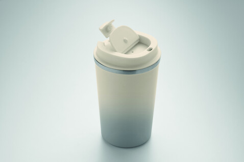 Doppelwandiger Becher 350 ml - Grau bedrucken, Art.-Nr. MO2885-07