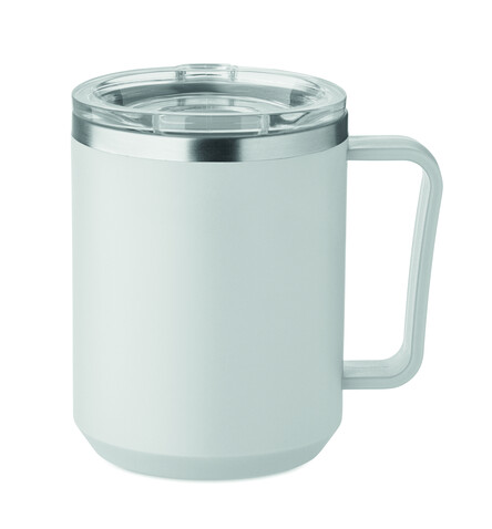 Doppelwandiger Becher 400ml - Grau bedrucken, Art.-Nr. MO2900-07