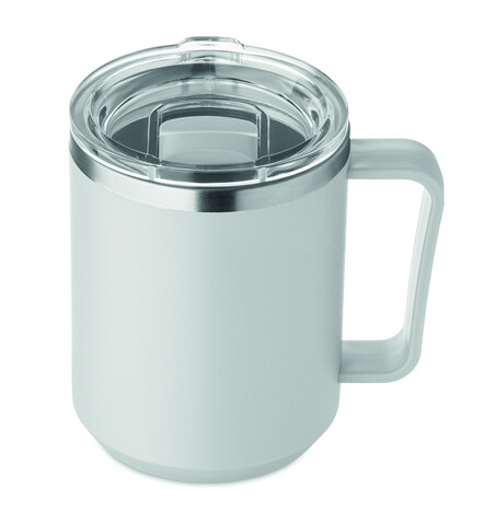 Doppelwandiger Becher 400ml - Grau bedrucken, Art.-Nr. MO2900-07