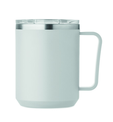 Doppelwandiger Becher 400ml - Grau bedrucken, Art.-Nr. MO2900-07