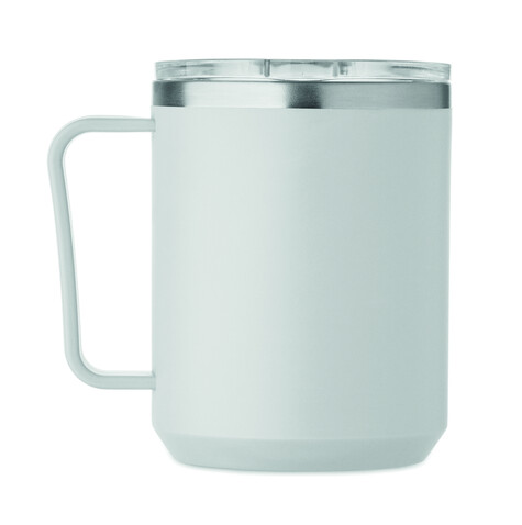 Doppelwandiger Becher 400ml - Grau bedrucken, Art.-Nr. MO2900-07