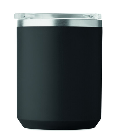 Doppelwandiger Becher 400ml - Schwarz bedrucken, Art.-Nr. MO2900-03