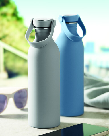 Einwandige Trinkflasche 500 ml - Grau bedrucken, Art.-Nr. MO2903-07