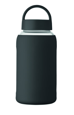 Flasche Borosilikatglas 600ml - Schwarz bedrucken, Art.-Nr. MO2912-03 Flasche Borosilikatglas 600ml - Schwarz bedrucken, Art.-Nr. MO2912-03