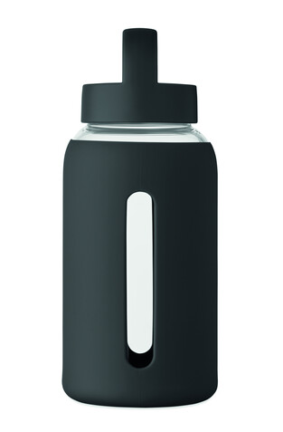 Flasche Borosilikatglas 600ml - Schwarz bedrucken, Art.-Nr. MO2912-03 Flasche Borosilikatglas 600ml - Schwarz bedrucken, Art.-Nr. MO2912-03