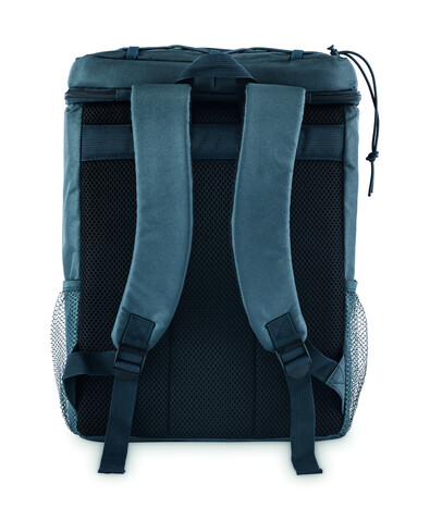 Kühlrucksack 600D RPET - Blau bedrucken, Art.-Nr. MO2971-04