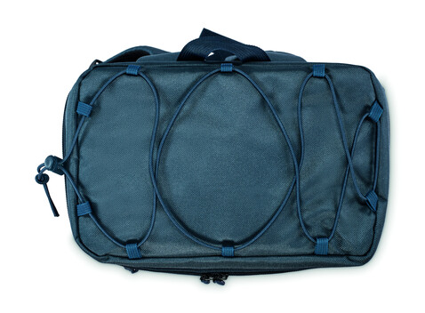 Kühlrucksack 600D RPET - Blau bedrucken, Art.-Nr. MO2971-04