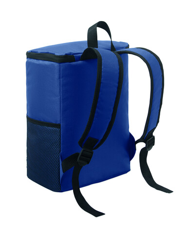 Kühlrucksack 600D RPET - Blau bedrucken, Art.-Nr. MO2972-04