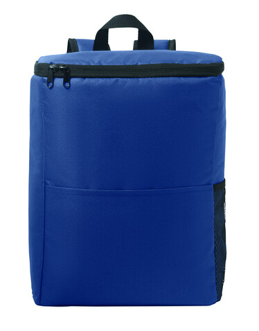 Kühlrucksack 600D RPET - Blau bedrucken, Art.-Nr. MO2972-04