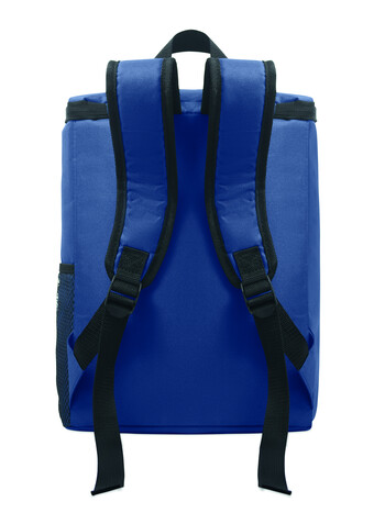 Kühlrucksack 600D RPET - Blau bedrucken, Art.-Nr. MO2972-04