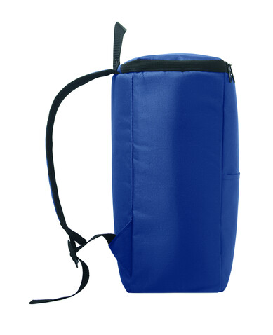 Kühlrucksack 600D RPET - Blau bedrucken, Art.-Nr. MO2972-04