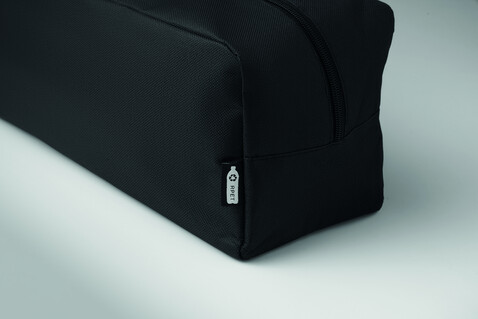 Schuhtasche 600D RPET - Schwarz bedrucken, Art.-Nr. MO2977-03 Schuhtasche 600D RPET - Schwarz bedrucken, Art.-Nr. MO2977-03