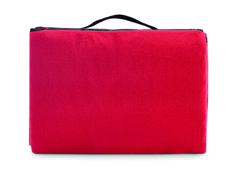 Picknickdecke RPET-Fleece - Rot bedrucken, Art.-Nr. MO2978-05 Picknickdecke RPET-Fleece - Rot bedrucken, Art.-Nr. MO2978-05
