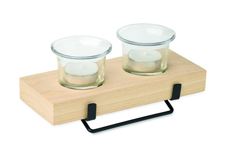 Teelichthalter-Set - Holz bedrucken, Art.-Nr. MO3114-40 Teelichthalter-Set - Holz bedrucken, Art.-Nr. MO3114-40