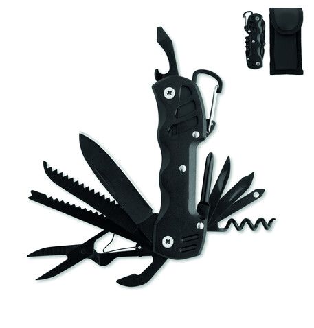 13in1-Multitool-Messer - Schwarz bedrucken, Art.-Nr. MO3130-03