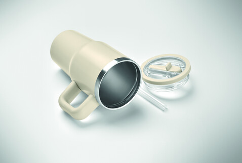 Doppelwandiger Trinkbecher 500ml - Beige bedrucken, Art.-Nr. MO3170-13 Doppelwandiger Trinkbecher 500ml - Beige bedrucken, Art.-Nr. MO3170-13
